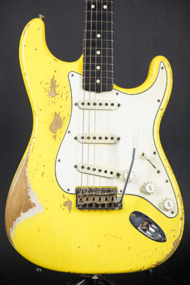 2020 Fender Ron Thorn Masterbuilt 1963 Stratocaster Heavy Relic - Graffiti Yellow
