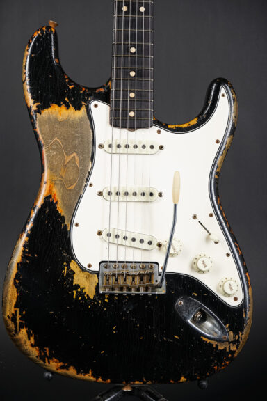 2021 Fender Dale Wilson Masterbuilt 1963 Stratocaster Heavy Relic - Black over SB