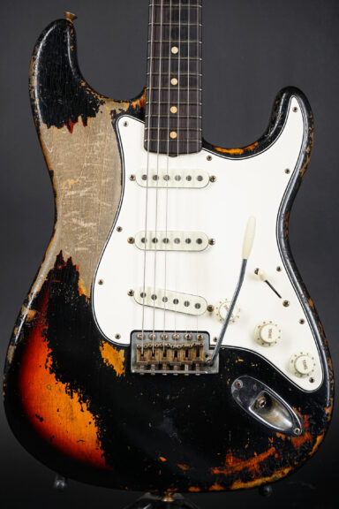 2021 Fender Dale Wilson Masterbuilt 1963 Stratocaster Heavy Relic - Black over Sunburst