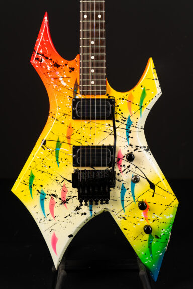 1989 B.C. Rich Warlock Made in U.S.A. - Party Art Deco Graphic