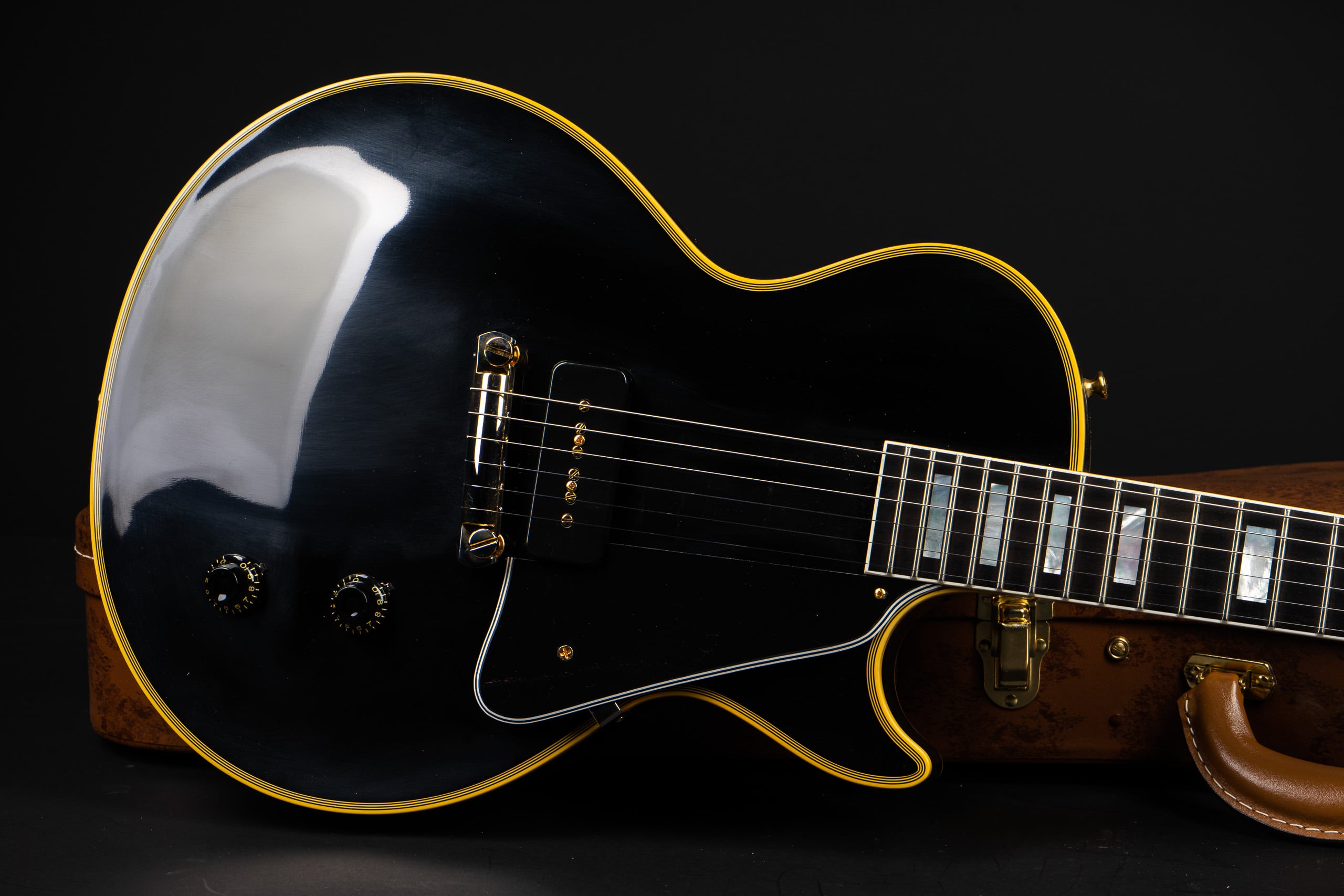 Gibson 1954 Les Paul Custom 1PU Wraparound VOS - Ebony - GuitarPoint