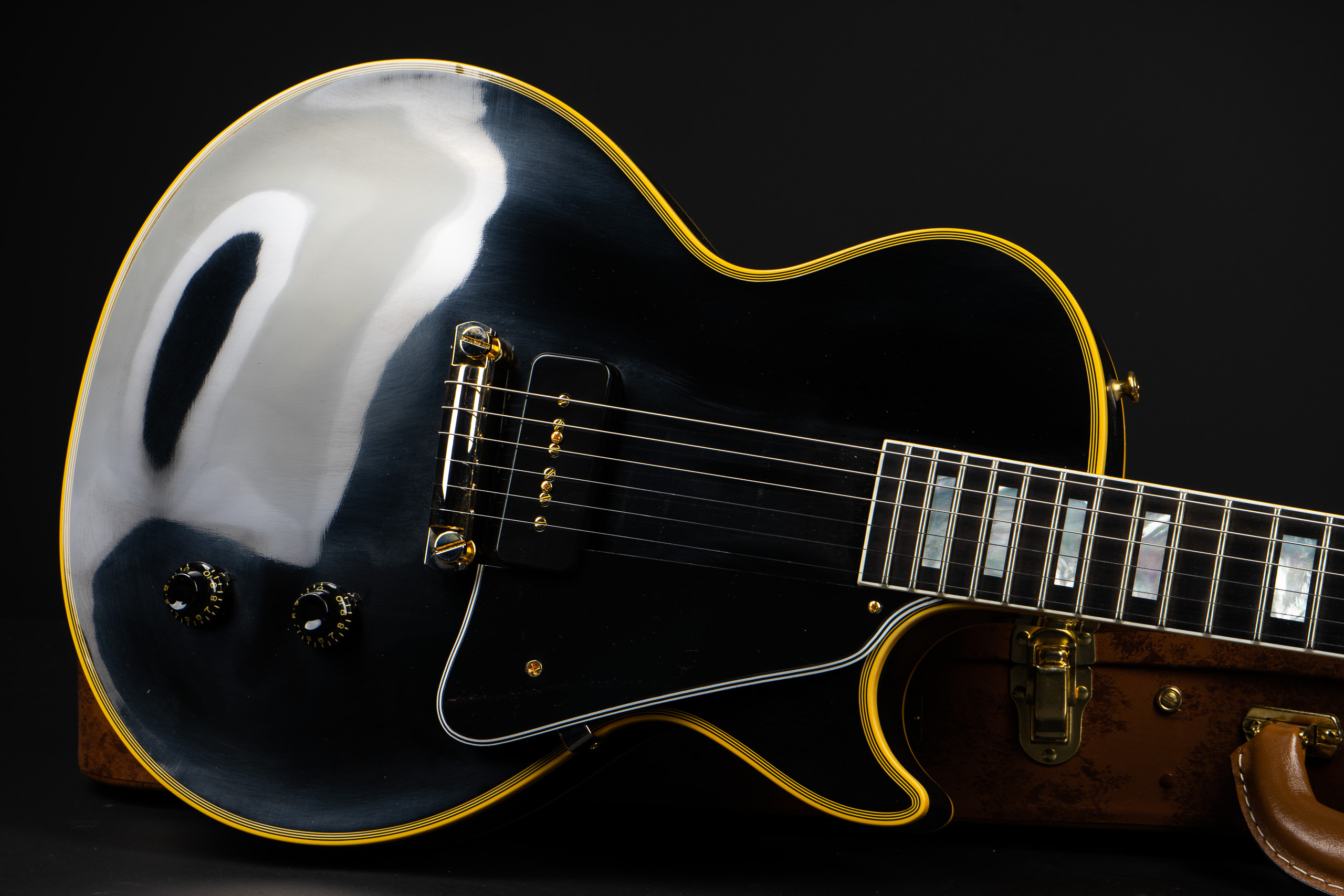 Gibson 1954 Les Paul Custom 1PU Wraparound VOS - Ebony - GuitarPoint