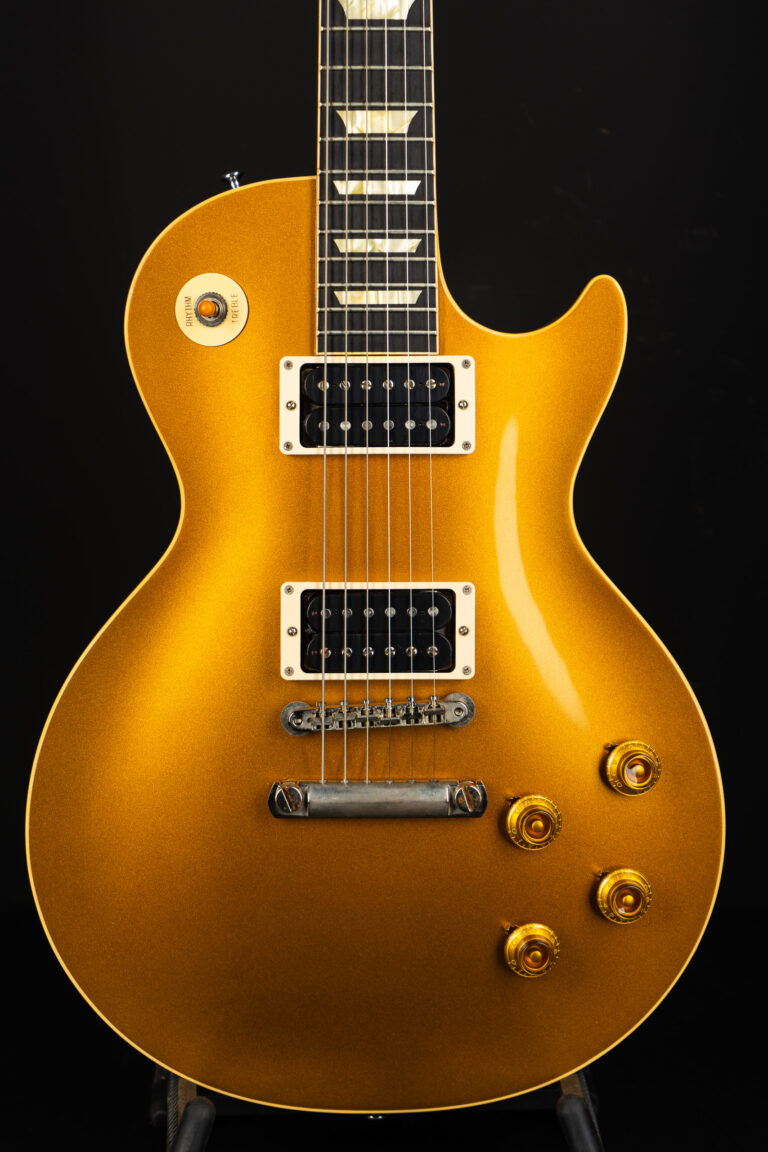 Gibson 1957 Les Paul Standard Mahogany Top Ebony Board VOS – Goldtop Darkback