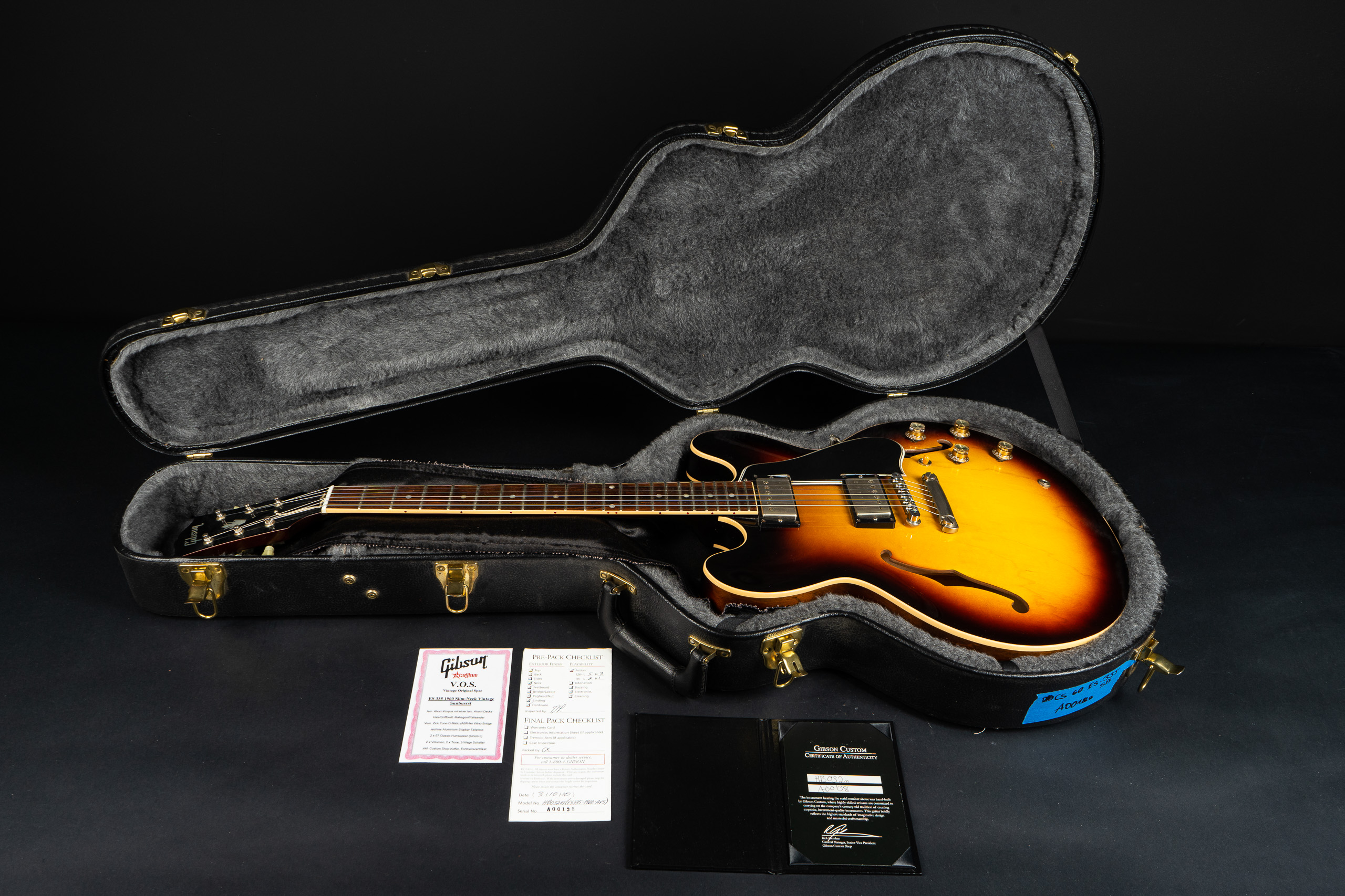 2010 Gibson Custom Shop 1960 ES-335 Slim Neck - Sunburst - GuitarPoint