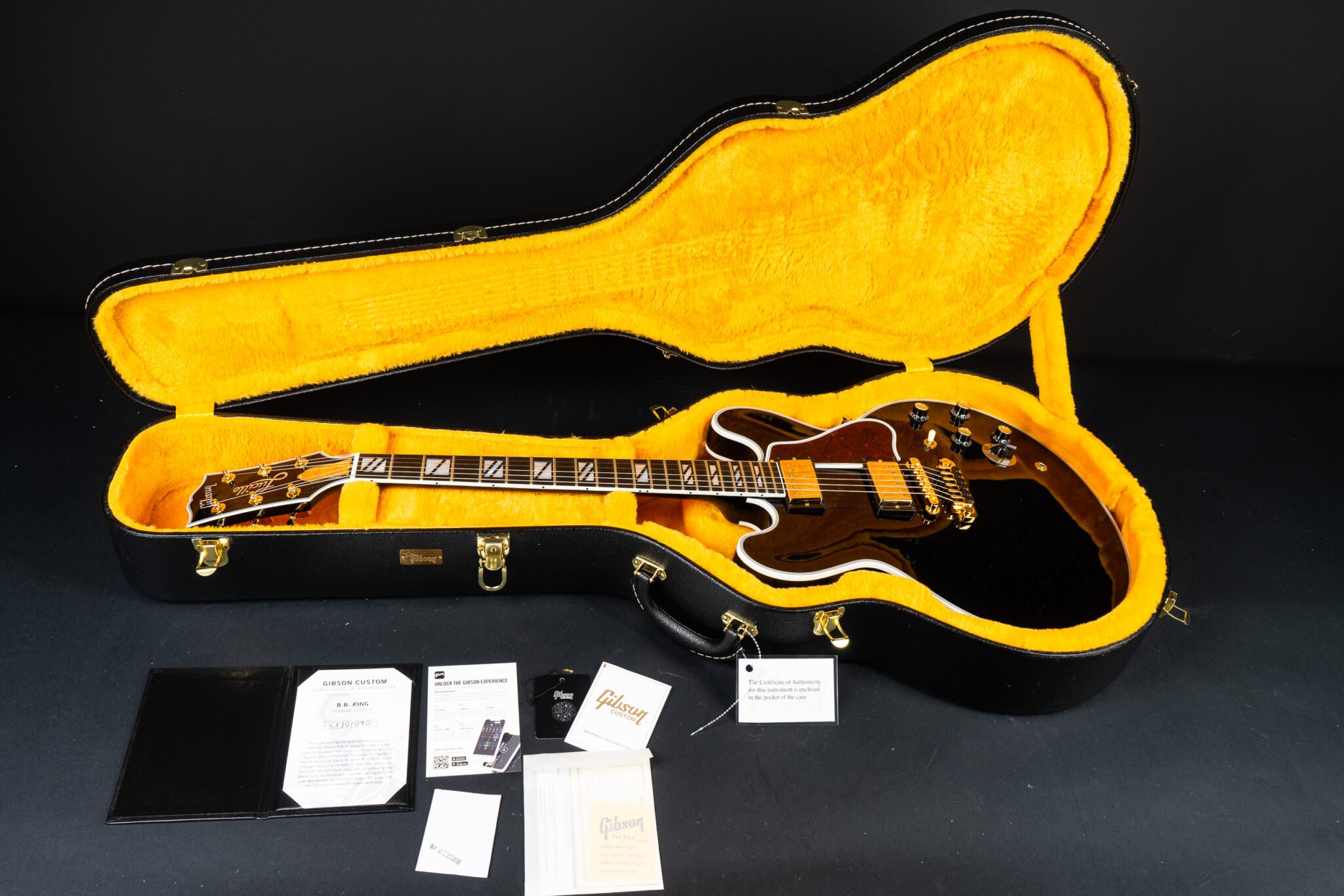 Gibson Custom Shop ES-355 B.B. King Lucille Legacy – Transparent Ebony ...