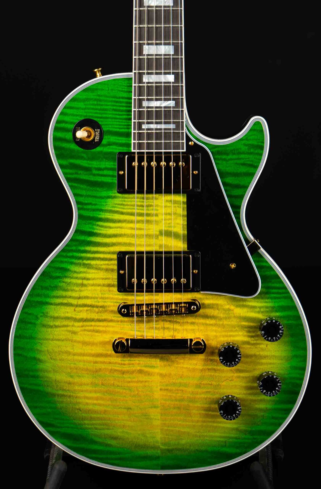 Gibson Custom Shop Les Paul Custom Figured Top – Iguana Burst – GuitarPoint