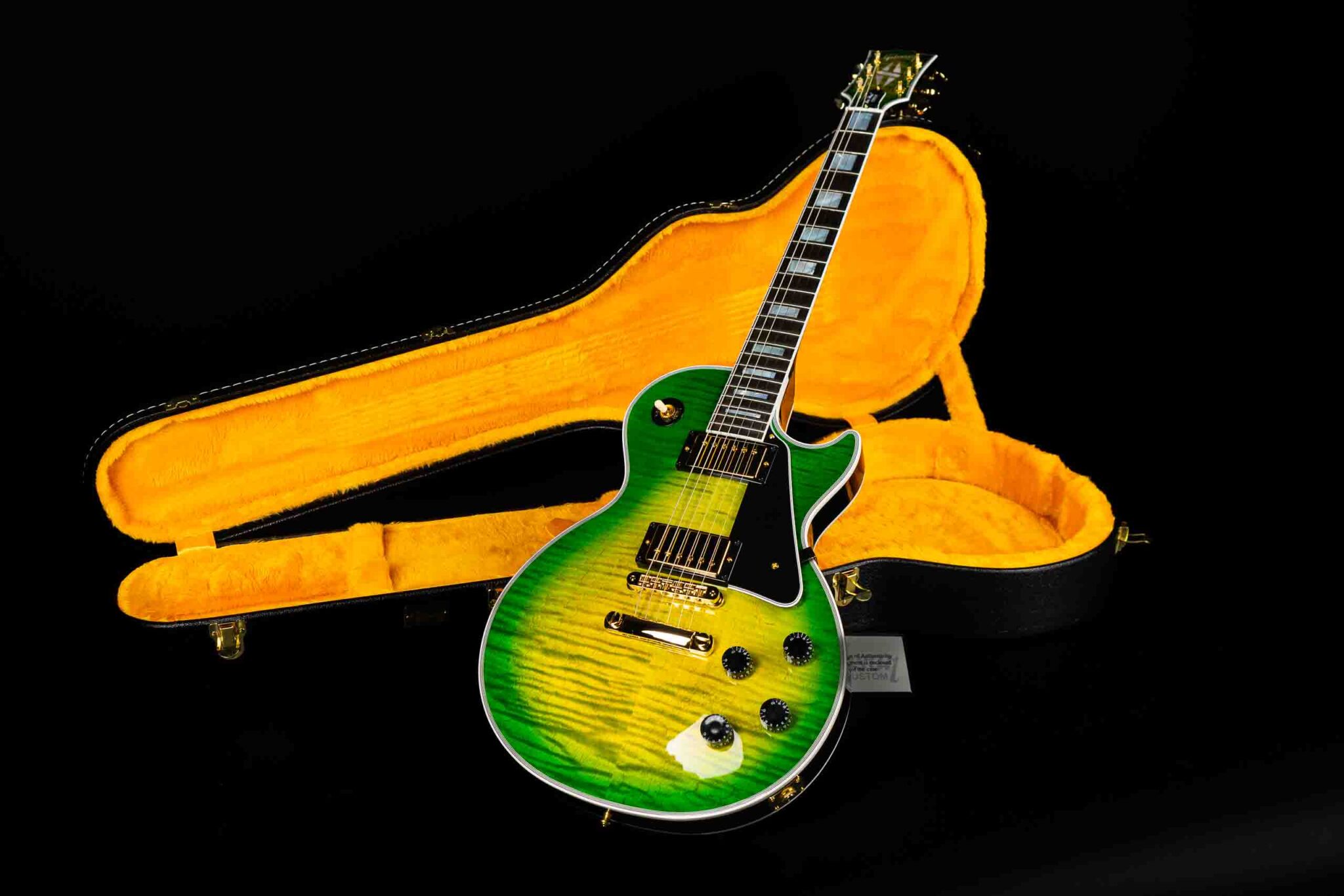 Gibson Custom Shop Les Paul Custom Figured Top – Iguana Burst – GuitarPoint