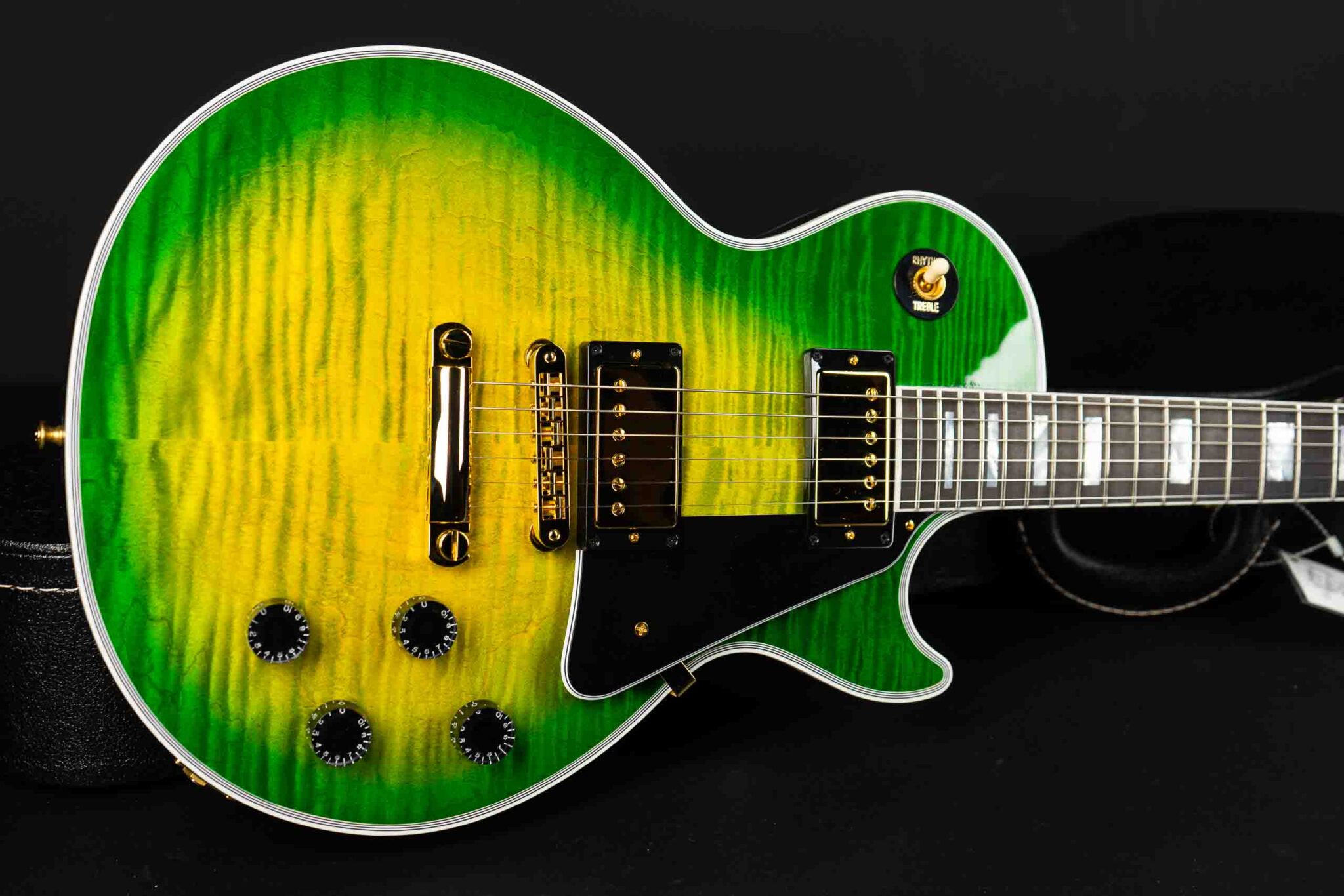 Gibson Custom Shop Les Paul Custom Figured Top – Iguana Burst – GuitarPoint