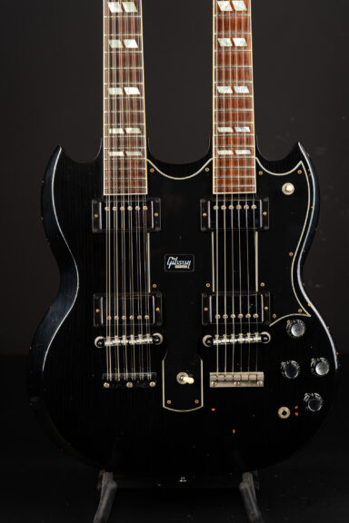 Gibson Custom Shop Slash Signed 1966 EDS-1275 Doubleneck Replica - Aged Ebony