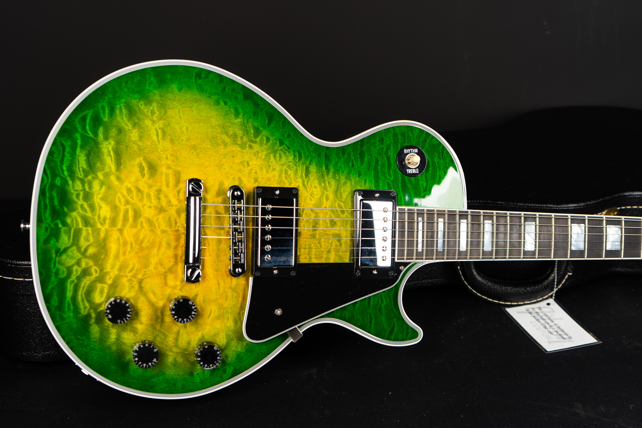 Gibson Les Paul Custom 3A Quilt Top Gloss - Iguana Burst - GuitarPoint