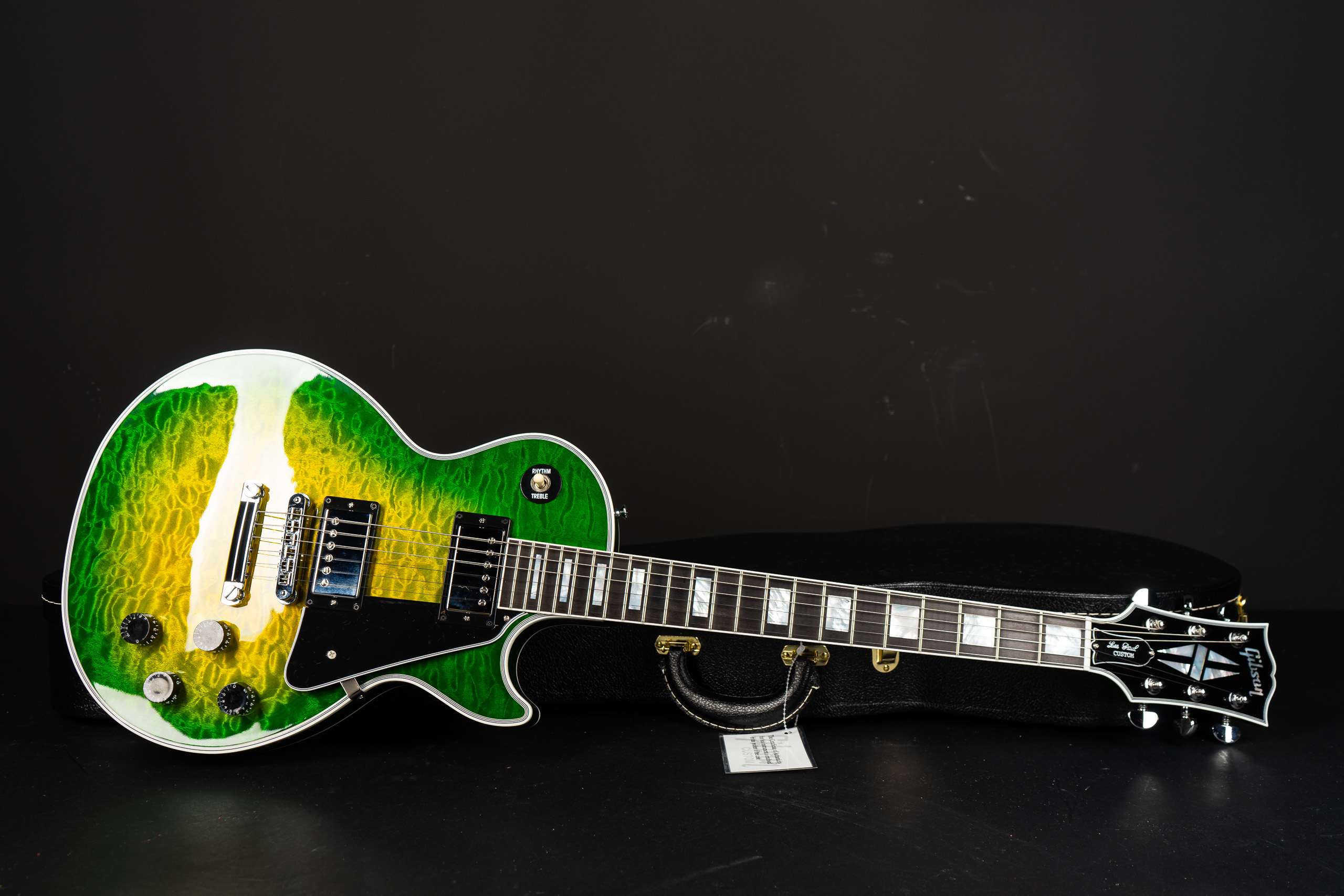 Gibson Les Paul Custom 3A Quilt Top Gloss - Iguana Burst - GuitarPoint