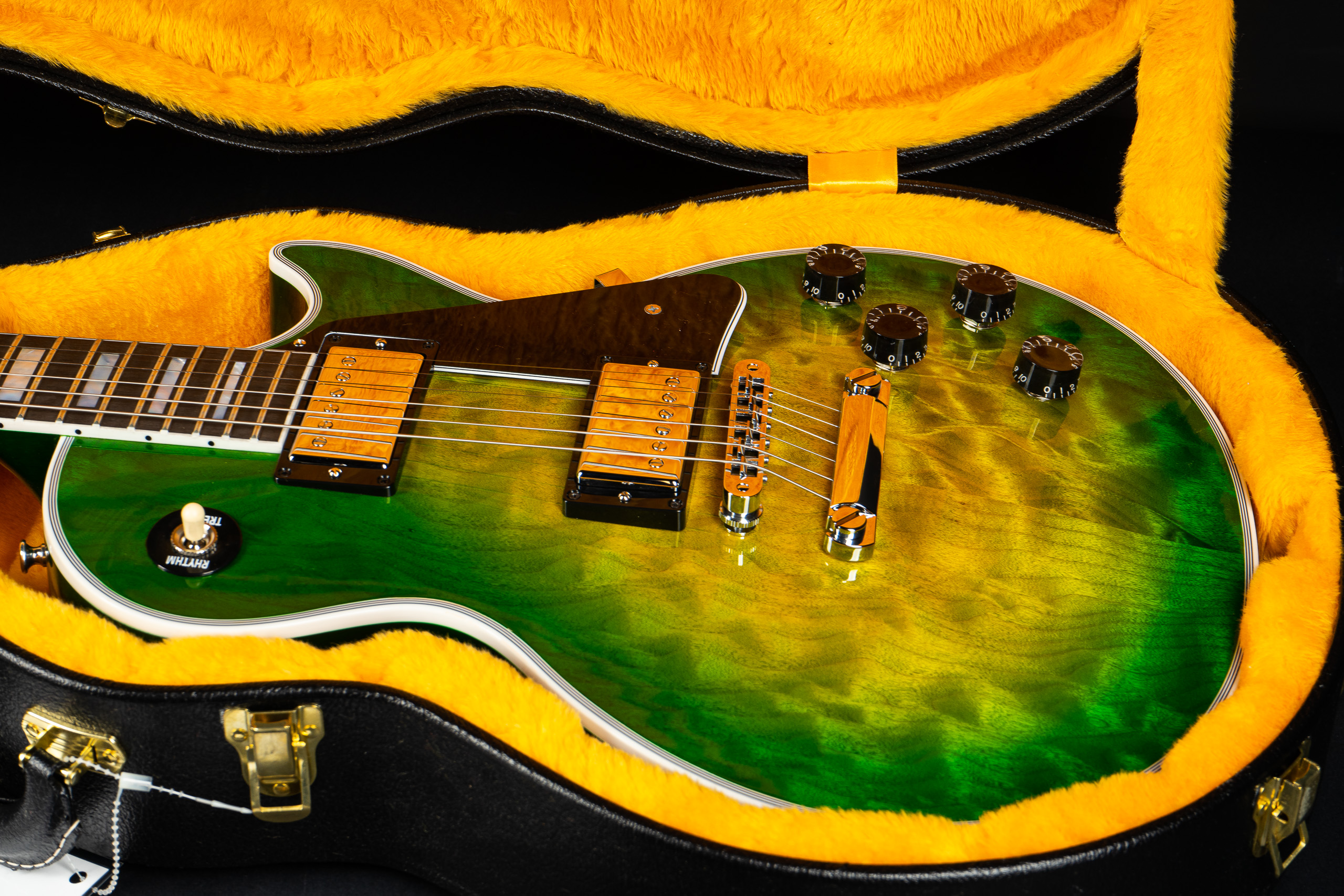 Gibson Les Paul Custom 3A Quilt Top Gloss – Iguana Burst – GuitarPoint