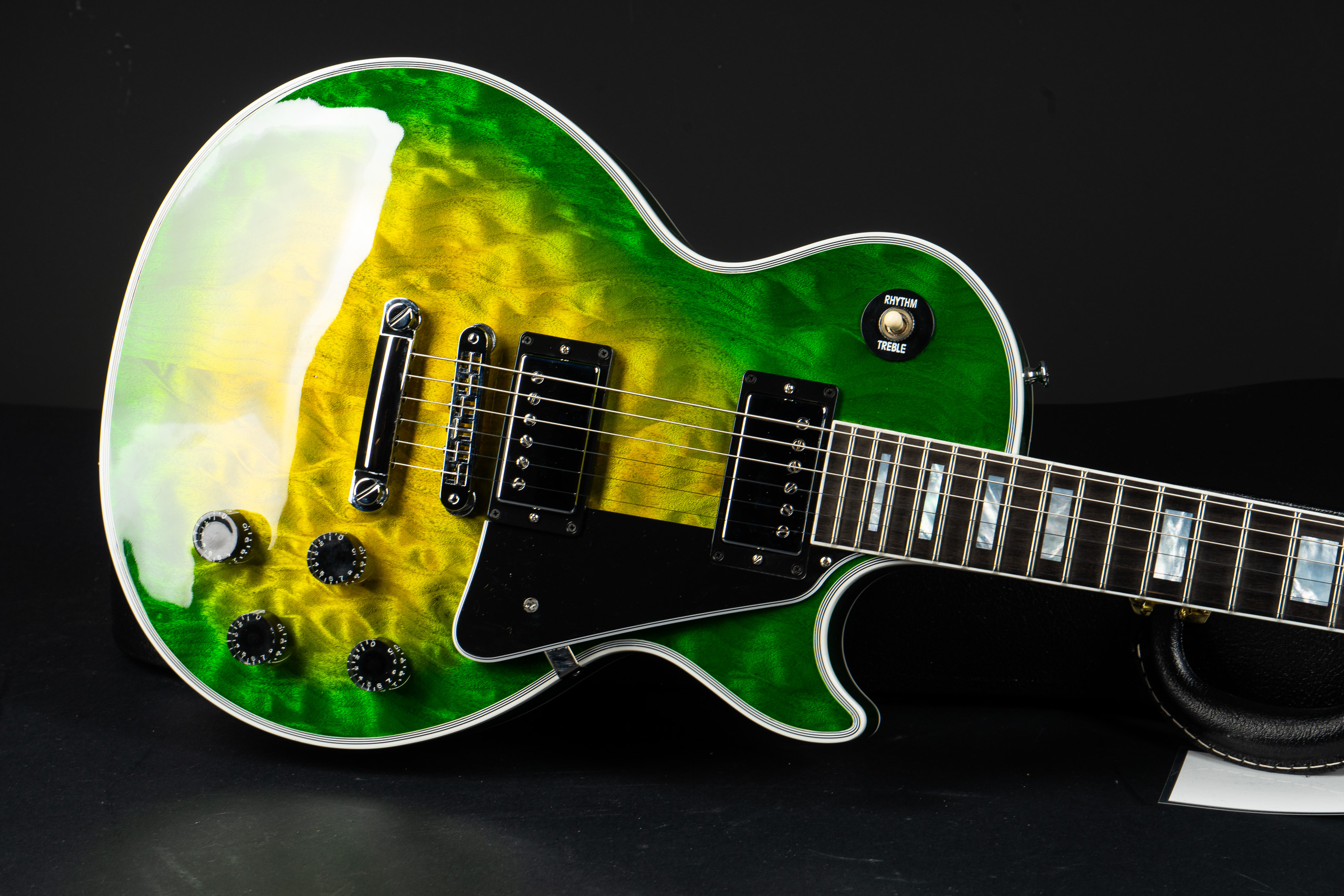 Gibson Les Paul Custom 3A Quilt Top Gloss – Iguana Burst