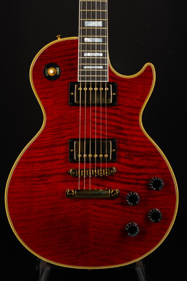 Gibson Les Paul Custom Flametop Carmelita Neck - Trans Wine Red