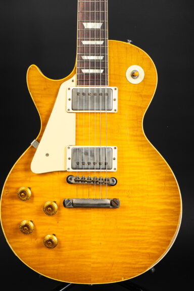 Gibson Les Paul Standard 1958 Flametop Murphy Lab Heavy Aged  Lefthand - Golden Poppy Burst