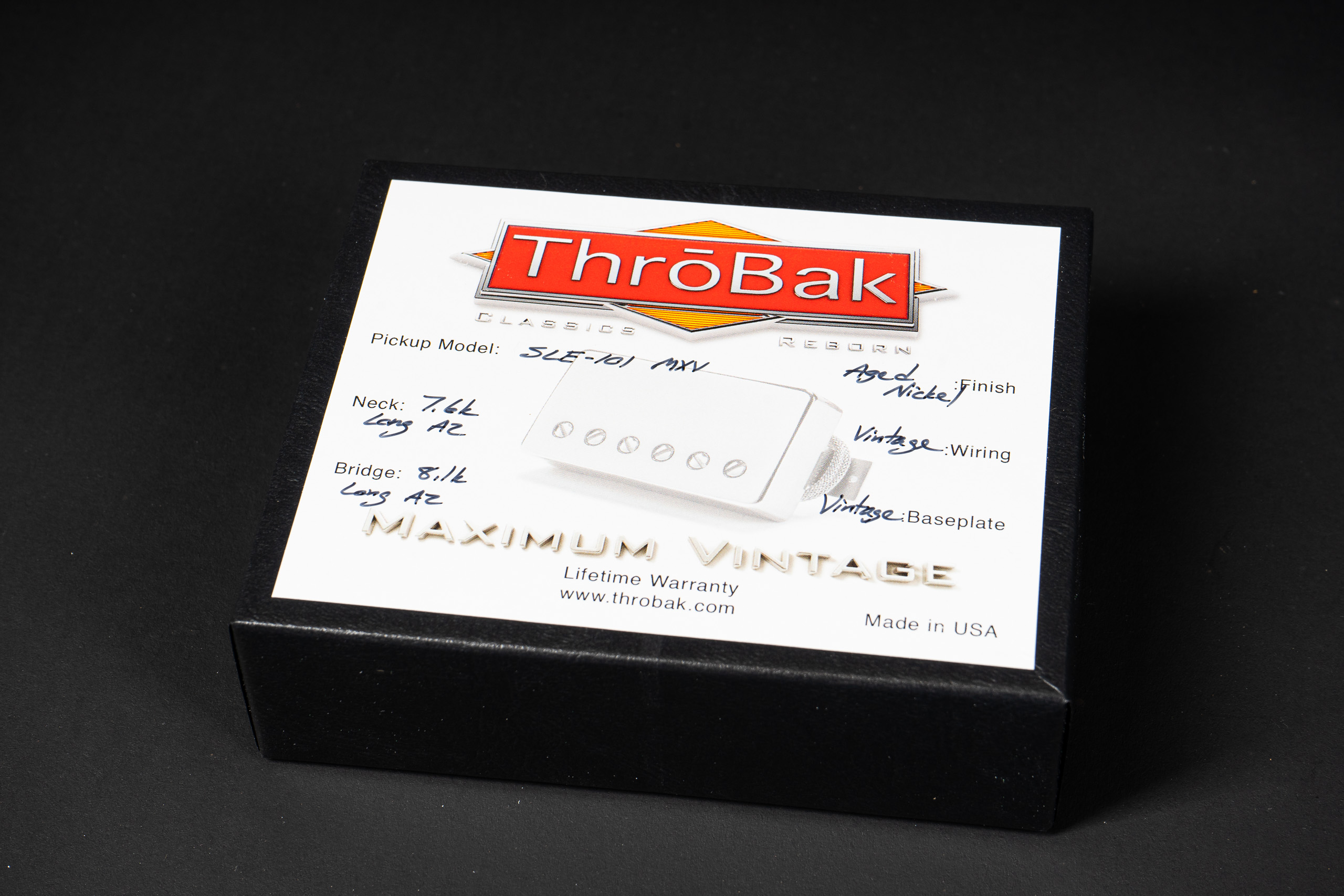 Throbak SLE-101 MXV Humbucker Set Aged Nickel Vintage Specs